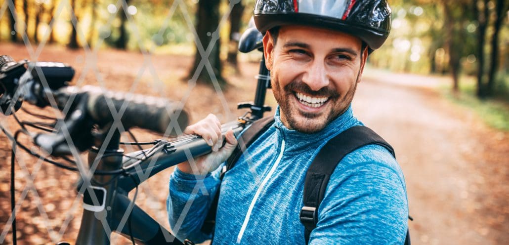 Health individual/plan member out cycling